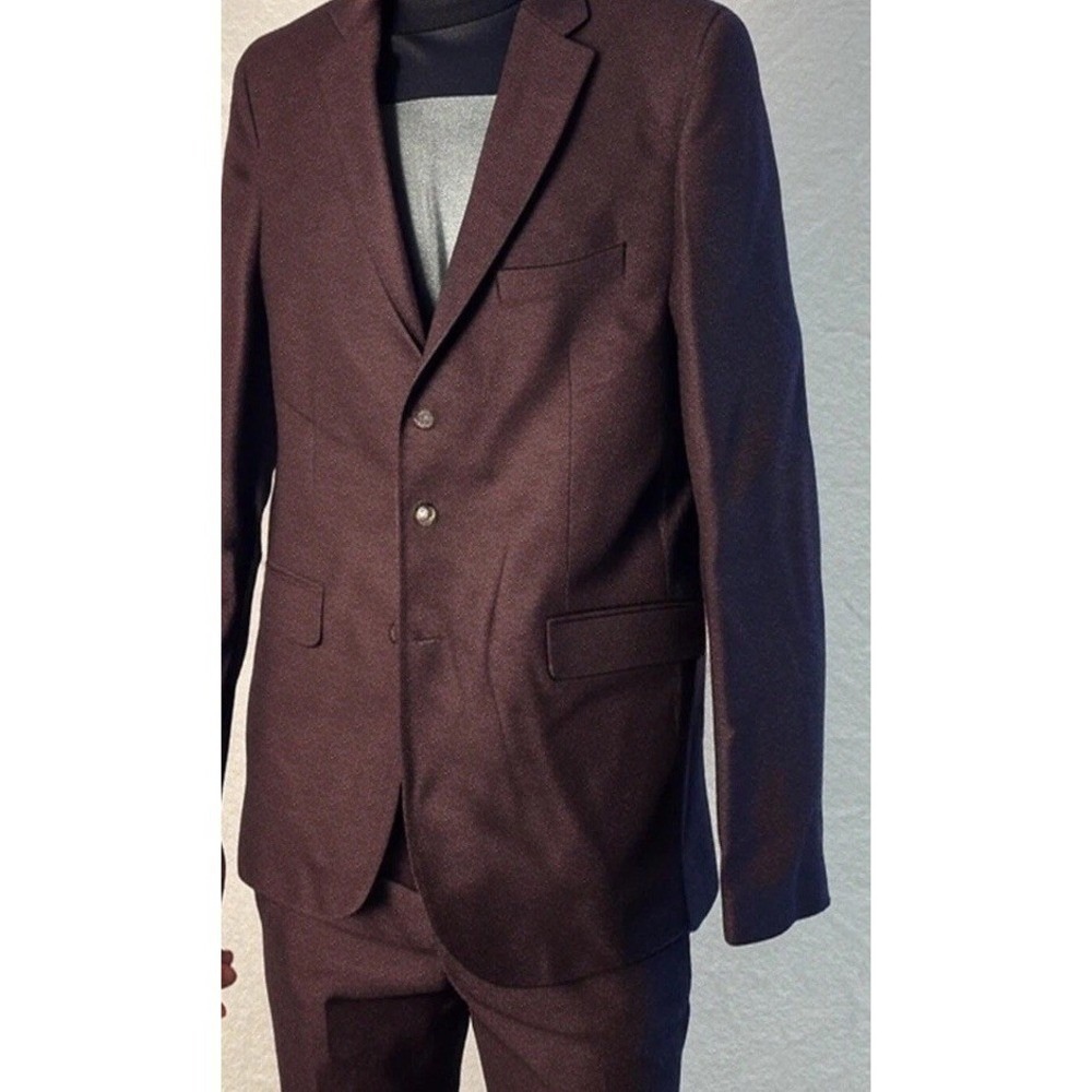 Paul Parker Marine Men's Sport Coat Blazer 56 Burgundy XXL